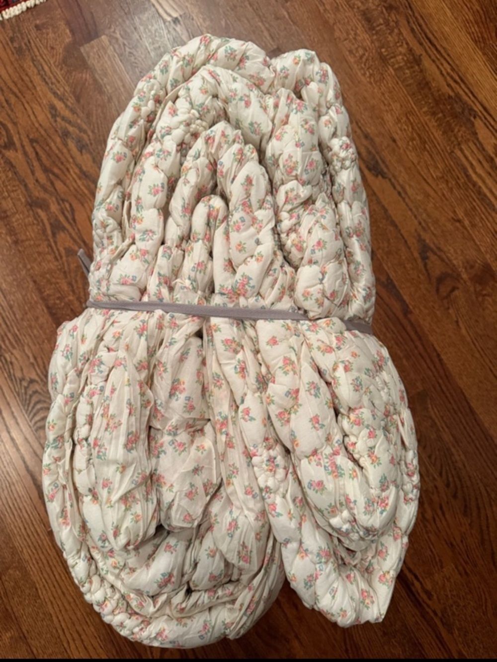 New Anthropologie Dahlia Cotton Voile Floral Printed Textured Quilt Size king - Picture 7 of 7